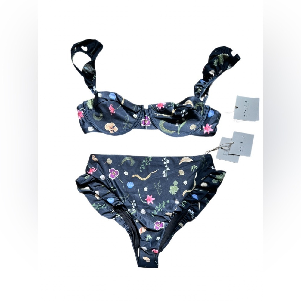 Agua Bendita Tesoro Floral Bikini Set Size L NWT - Picture 2 of 8